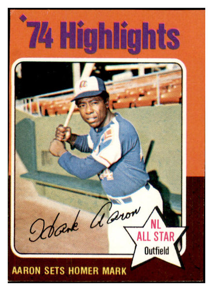 1975 Topps Baseball #001 Hank Aaron Rb Braves EX-MT 537728