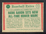 1975 Topps Baseball #001 Hank Aaron Rb Braves EX-MT 537728