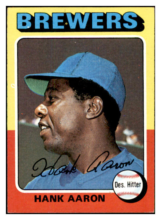 1975 Topps Baseball #660 Hank Aaron Brewers EX-MT 537735
