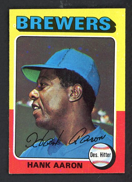 1975 Topps Baseball #660 Hank Aaron Brewers EX-MT 537736