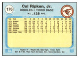 1982 Fleer #176 Cal Ripken Orioles NR-MT 537796