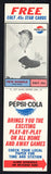 1963 Pepsi Cola Pete Runnels Colt .45s EX-MT w Tab 537808