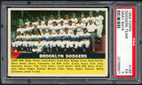 1956 Topps #166 Brooklyn Dodgers Team PSA 5 EX Gray 537834