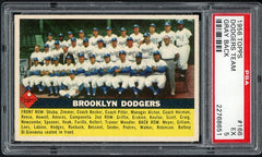 1956 Topps #166 Brooklyn Dodgers Team PSA 5 EX Gray 537834