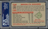 1956 Topps #166 Brooklyn Dodgers Team PSA 5 EX Gray 537834