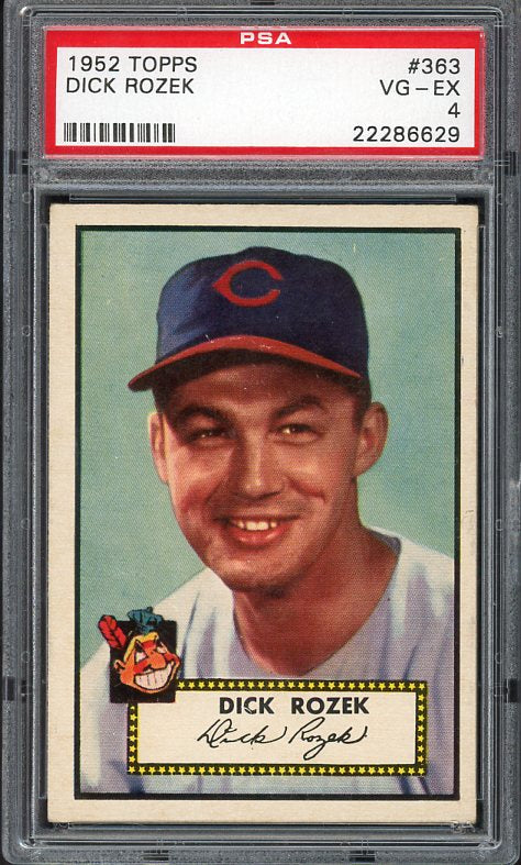 1952 Topps #363 Dick Rozek Indians PSA 4 VG-EX 537881