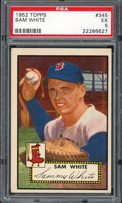 1952 Topps #345 Sam White Red Sox PSA 5 EX 537885