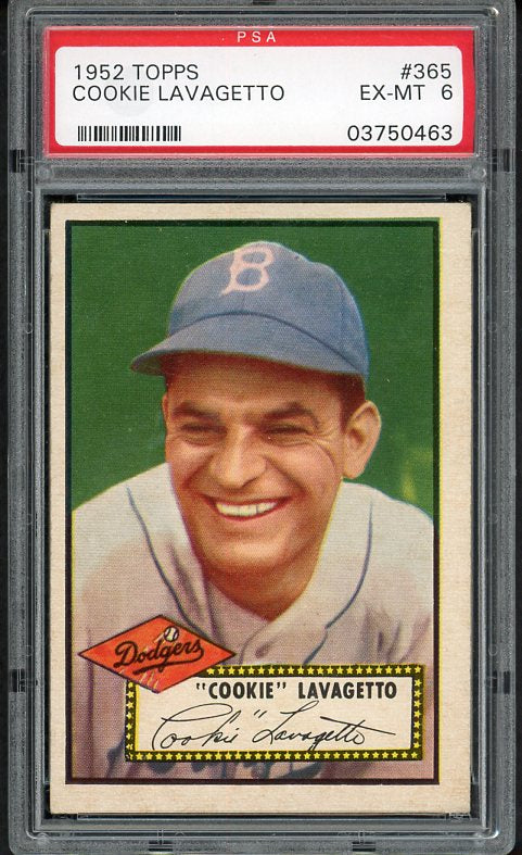 1952 Topps #365 Cookie Lavagetto Dodgers PSA 6 EX-MT 537890