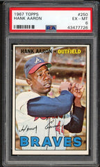 1967 Topps #250 Hank Aaron Braves PSA 6 EX-MT 537896