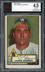 1952 Topps #317 Connie Marrero Senators BVG 4.5 VG-EX+ 537911