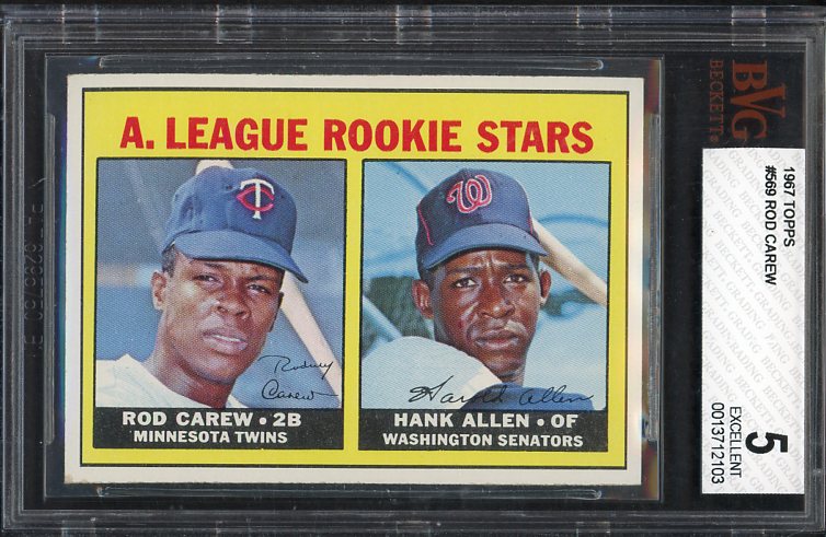 1967 Topps #569 Rod Carew Twins BVG 5 EX 537917