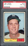 1961 Topps Baseball #510 Art Ditmar Yankees PSA 8 NM/MT 537941