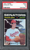 1971 Topps Baseball #497 Horacio Pina Senators PSA 5 EX 537949