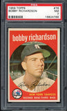 1959 Topps Baseball #076 Bobby Richardson Yankees PSA 7 NM 537961