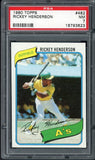 1980 Topps Baseball #482 Rickey Henderson A's PSA 7 NM 537967