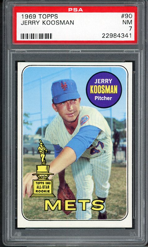 1969 Topps Baseball #090 Jerry Koosman Mets PSA 7 NM 537982