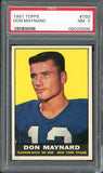 1961 Topps Football #150 Don Maynard Titans PSA 7 NM 537999