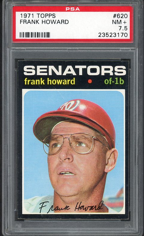 1971 Topps Baseball #620 Frank Howard Senators PSA 7.5 NM+ 538005