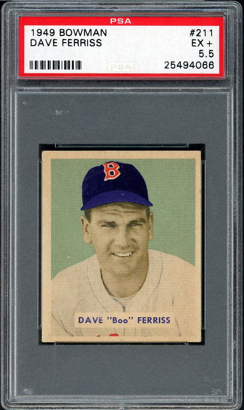 1949 Bowman Baseball #211 Boo Ferris Red Sox PSA 5.5 EX+ 538019