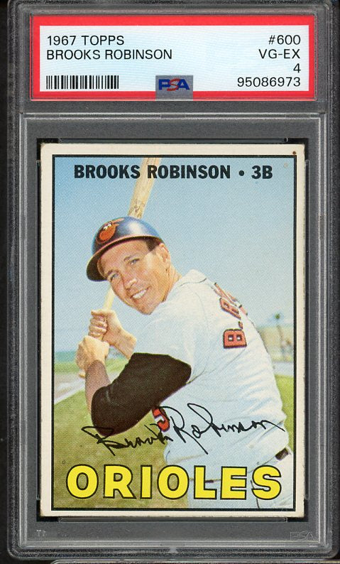 1967 Topps Baseball #600 Brooks Robinson Orioles PSA 4 VG-EX 538046