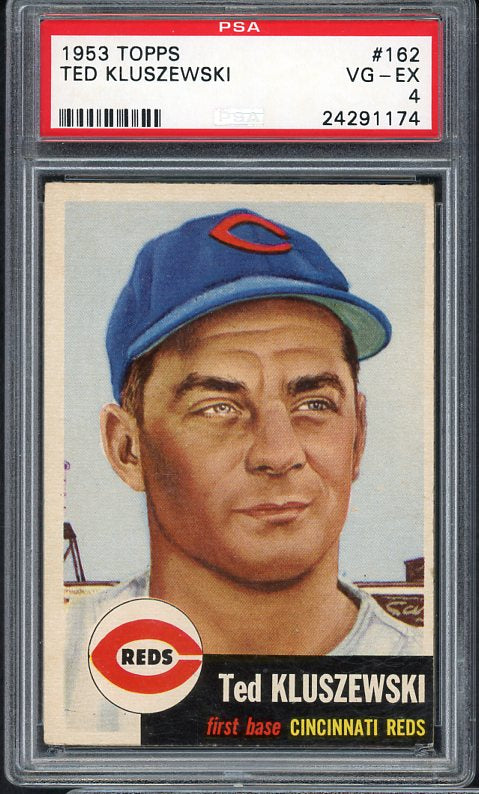 1953 Topps Baseball #162 Ted Kluszewski Reds PSA 4 VG-EX 538049