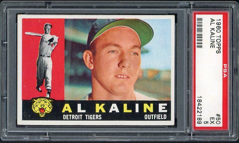 1960 Topps Baseball #050 Al Kaline Tigers PSA 5 EX 538080