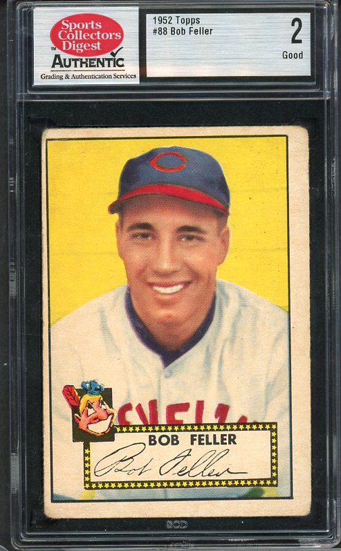1952 Topps Baseball #088 Bob Feller Indians SCD 2 GD 538114