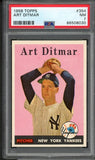 1958 Topps Baseball #354 Art Ditmar Yankees PSA 7 NM 538134