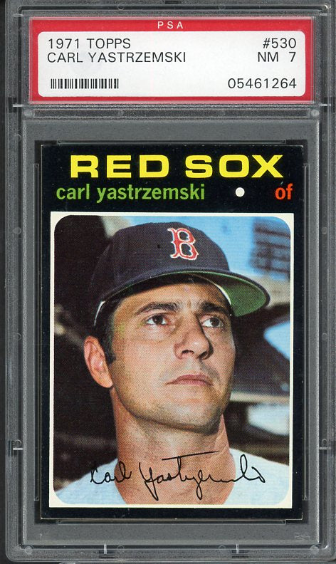 1971 Topps Baseball #530 Carl Yastrzemski Red Sox PSA 7 NM 538138