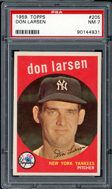 1959 Topps Baseball #205 Don Larsen Yankees PSA 7 NM 538139