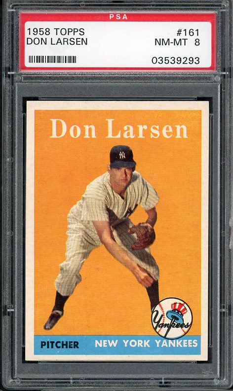 1958 Topps Baseball #161 Don Larsen Yankees PSA 8 NM/MT 538146