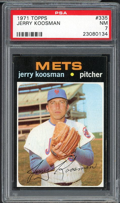 1971 Topps Baseball #335 Jerry Koosman Mets PSA 7 NM 538167