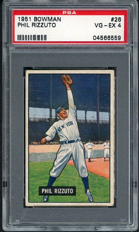 1951 Bowman Baseball #026 Phil Rizzuto Yankees PSA 4 VG-EX 538176