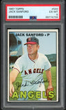 1967 Topps Baseball #549 Jack Sanford Angels PSA 6 EX-MT 538188