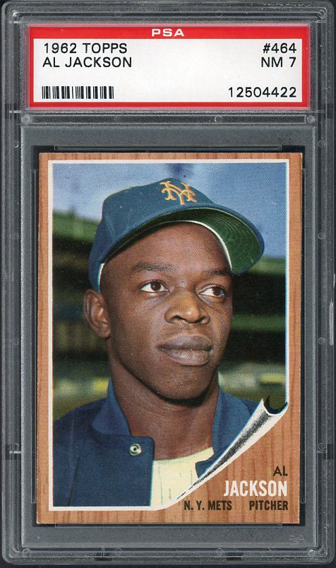 1962 Topps Baseball #464 Al Jackson Mets PSA 7 NM 538191