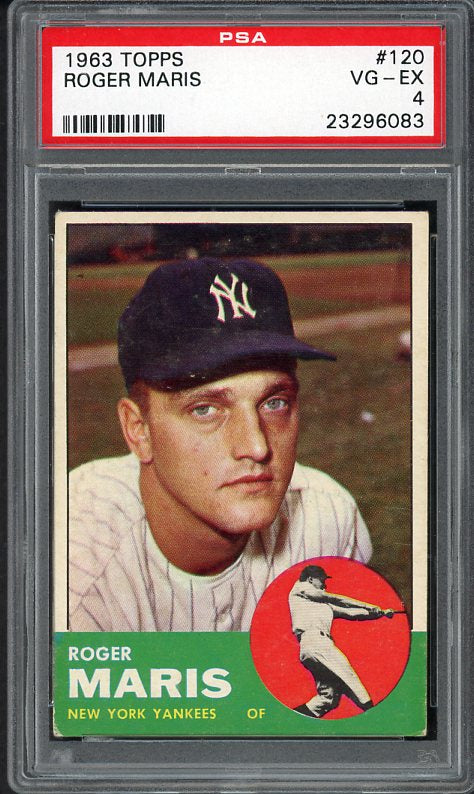 1963 Topps Baseball #120 Roger Maris Yankees PSA 4 VG-EX 538207