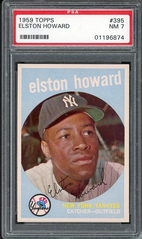 1959 Topps Baseball #395 Elston Howard Yankees PSA 7 NM 538215