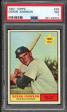 1961 Topps Baseball #068 Deron Johnson Yankees PSA 7 NM 538223