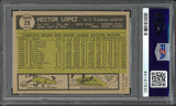 1961 Topps Baseball #028 Hector Lopez Yankees PSA 7 NM 538224