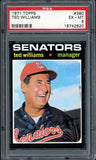 1971 Topps Baseball #380 Ted Williams Senators PSA 6 EX-MT 538236