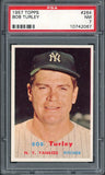 1957 Topps Baseball #264 Bob Turley Yankees PSA 7 NM 538242