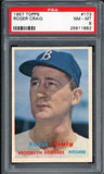 1957 Topps Baseball #173 Roger Craig Dodgers PSA 8 NM/MT 538256