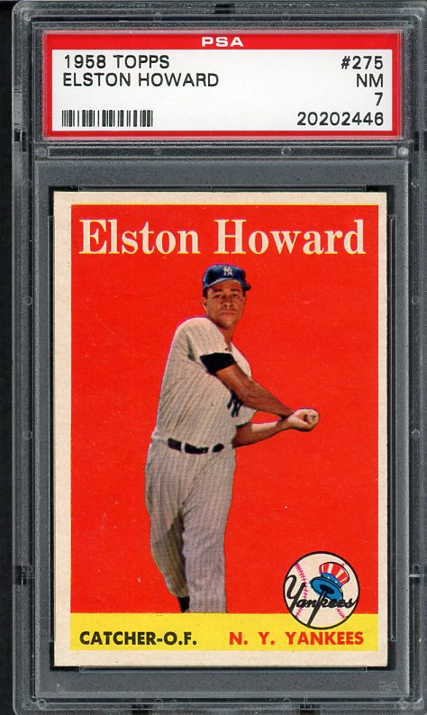 1958 Topps Baseball #275 Elston Howard Yankees PSA 7 NM 538264
