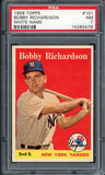1958 Topps Baseball #101 Bobby Richardson Yankees PSA 7 NM 538266