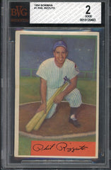1954 Bowman Baseball #001 Phil Rizzuto Yankees BVG 2 GD 538269
