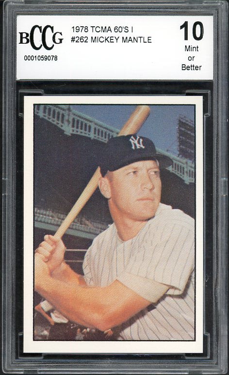 1978 TCMA #262 Mickey Mantle Yankees BCCG 10 538280