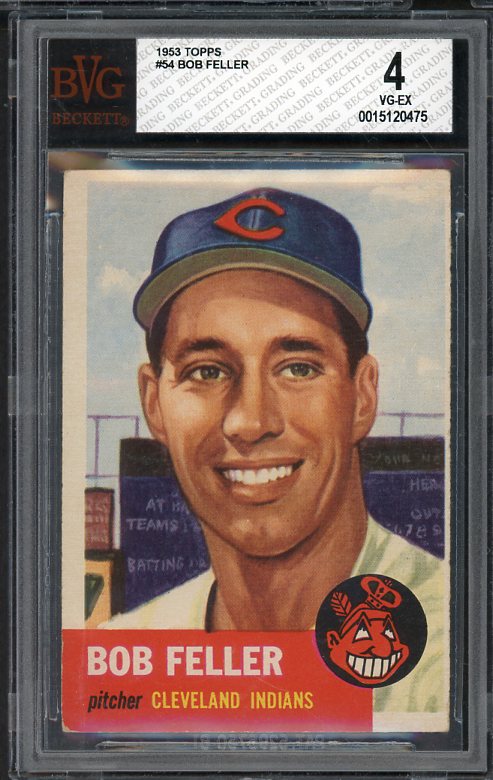 1953 Topps Baseball #054 Bob Feller Indians BVG 4 VG-EX 538283