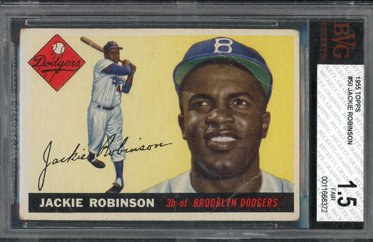 1955 Topps Baseball #050 Jackie Robinson Dodgers BVG 1.5 FR 538285