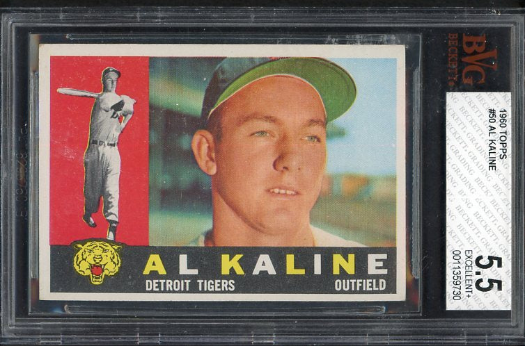 1960 Topps Baseball #050 Al Kaline Tigers BVG 5.5 EX+ 538286