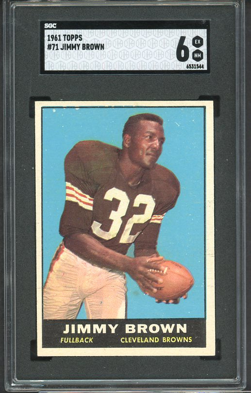 1961 Topps Football #071 Jim Brown Browns SGC 6 EX-MT 538294